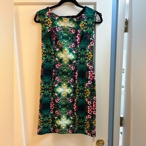 Cynthia Rowley Green Floral Print Dress - Size 4